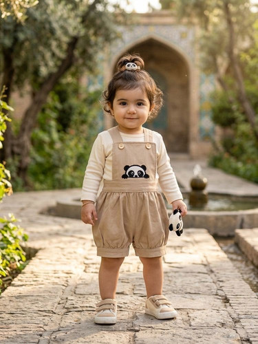بیلر شلوارکی پاندا کتان